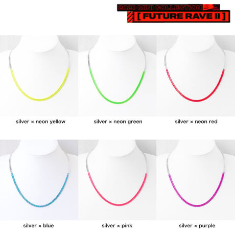 BI COLOR chain short necklace
