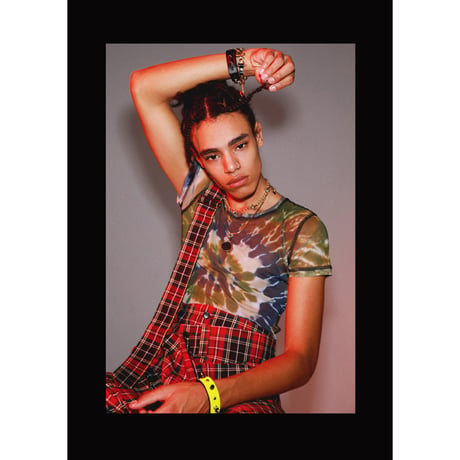 SPIKE leather bracelet(neon)