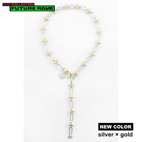SPIKE & chain choker necklace