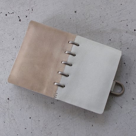 BI COLOR staple leather card case