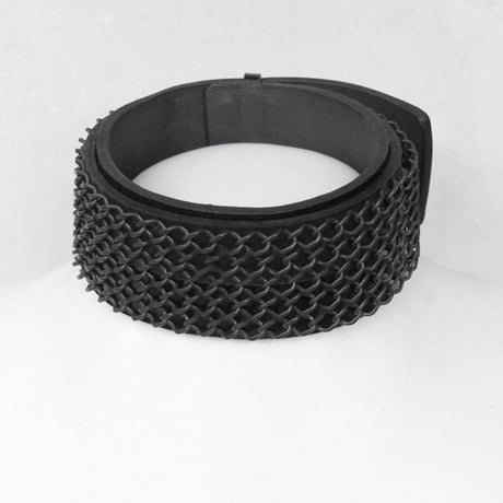 CHAIN FENCE & leather choker