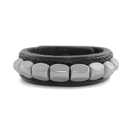 CHEVRON studs leather bracelet