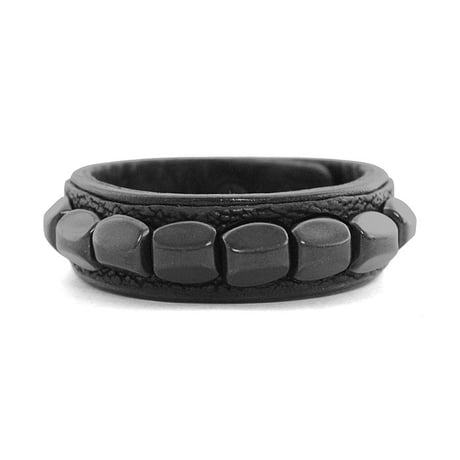 CHEVRON studs leather bracelet