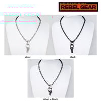 KEY RING chain & leather necklace