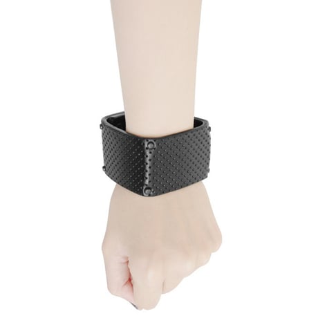BRUTALIST square leather bracelet