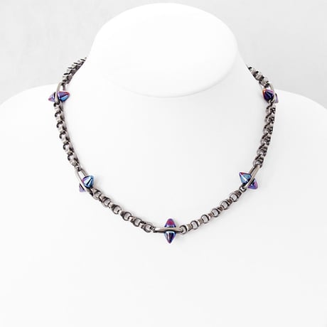 SPIKE & industrial chain short necklace