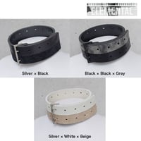 BI COLOR leather big choker