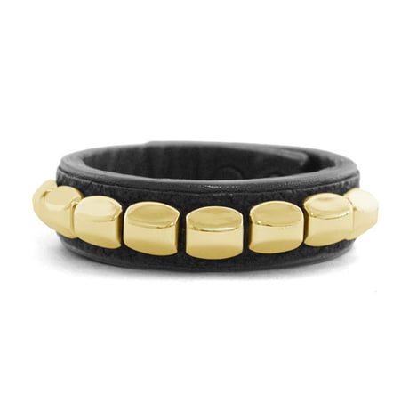 CHEVRON studs leather bracelet