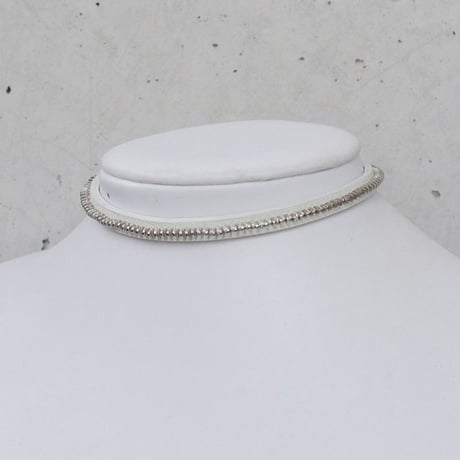 ZIP CHAIN leather choker