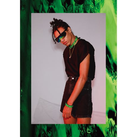 SPIKE leather bracelet(neon)