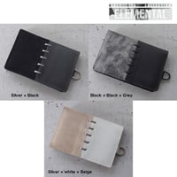 BI COLOR staple leather card case