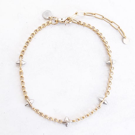 SPIKE & industrial chain short necklace