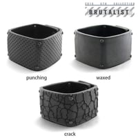BRUTALIST square leather bracelet