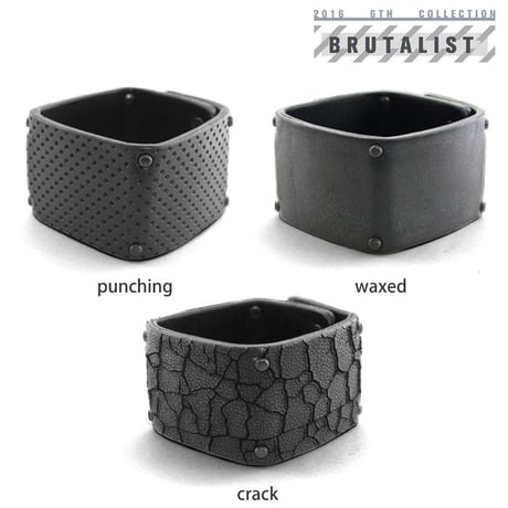 BRUTALIST square leather bracelet