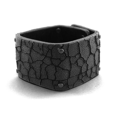 BRUTALIST square leather bracelet