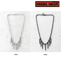 BULLETS & ball chain middle necklace