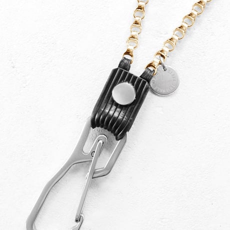 INDUSTRIAL CHAIN & leather neck holder
