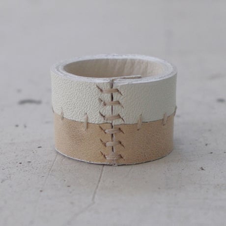 BI COLOR 4 bars leather ring