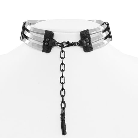 TRIPLICATE metal tube choker