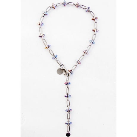 SPIKE & chain choker necklace