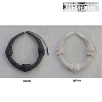 MESH leather short necklace