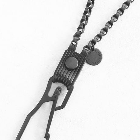 INDUSTRIAL CHAIN & leather neck holder