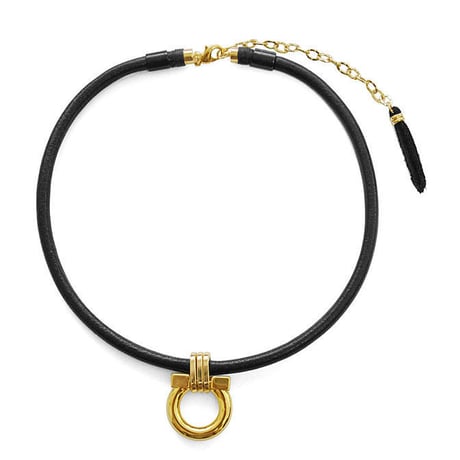 OMEGA leather necklace