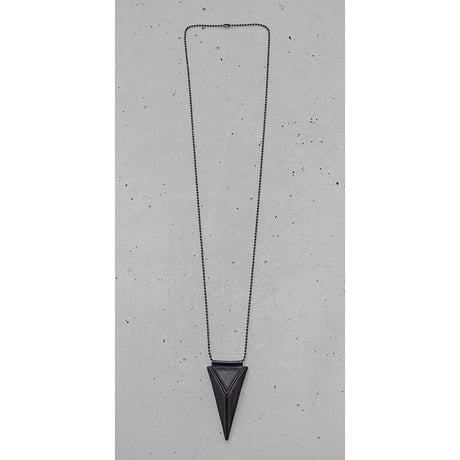 TRIANGULAR pyramid leather necklace