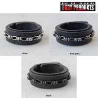 BARBED WIRE chain & leather bracelet
