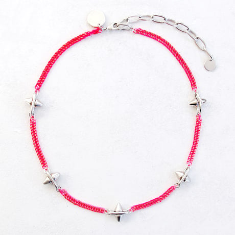 SPIKE & neon chain short necklace