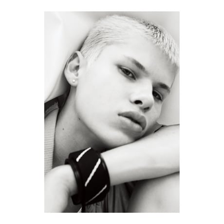 OBLIQUE LINE nylon & leather bracelet