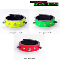 SPIKE leather bracelet(neon)