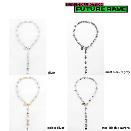 SPIKE & chain choker necklace