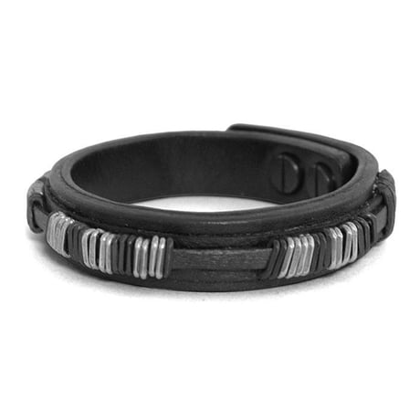 METAL BITS leather bracelet