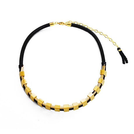 INDUSTRIAL leather necklace