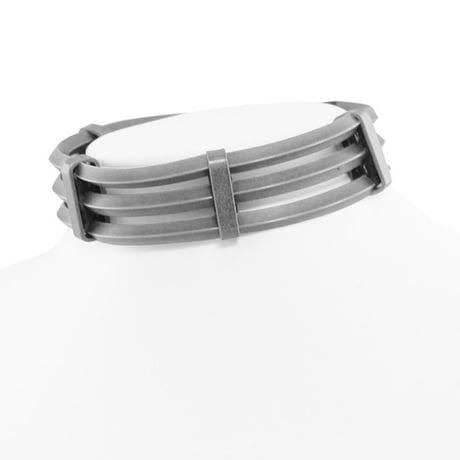 TRIPLICATE metal tube choker