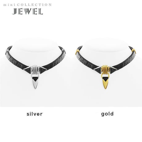 TUSK jewel choker (black × black)