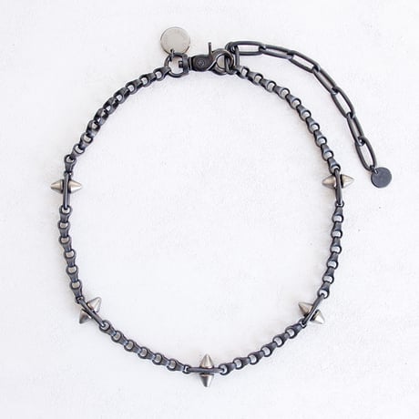 SPIKE & industrial chain short necklace
