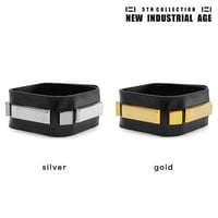 SQUARE shape leather bracelet