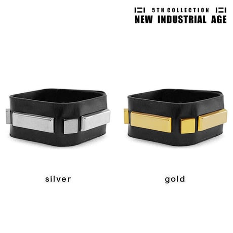 SQUARE shape leather bracelet