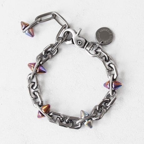 SPIKE & oval chain bracelet