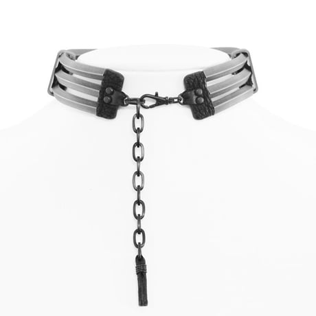 TRIPLICATE metal tube choker