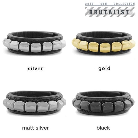 CHEVRON studs leather bracelet