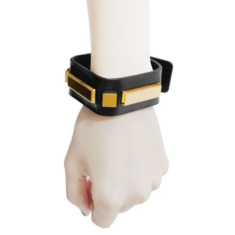 SQUARE shape leather bracelet