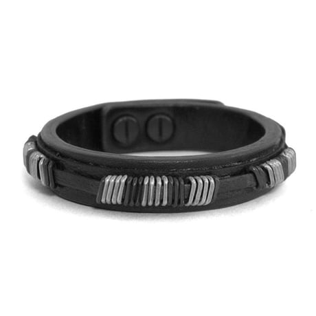 METAL BITS leather bracelet
