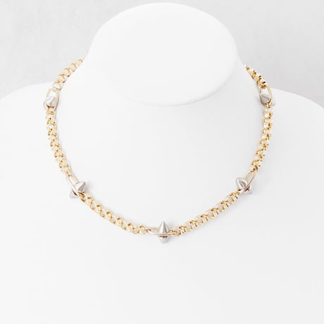 SPIKE & industrial chain short necklace