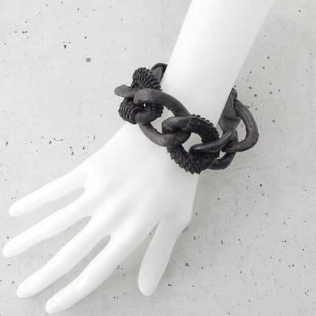 WRAPPED LEATHER big chain bracelet