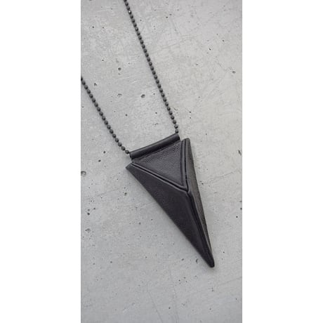 TRIANGULAR pyramid leather necklace