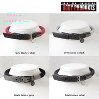 CYLINDRICAL leather choker