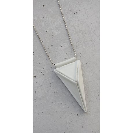 TRIANGULAR pyramid leather necklace
